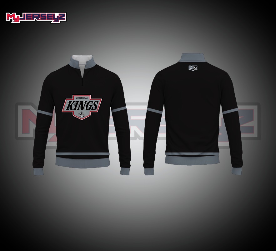 team courter zip- black